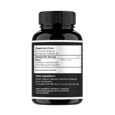Healthcare Supplement OEM ODM Private Labels Black Maca Capsules Maca Root Capsules for Men