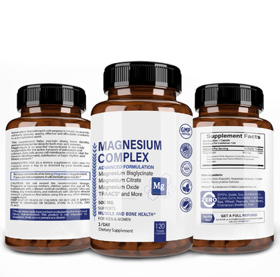 Marine Magnesium Sleep Enhancing Supplements Capsules For Sports Fitness
