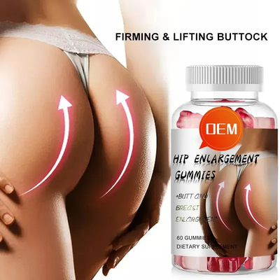 Women's Boob Breast Enhancement Gummies Vitamin B6 Folic Acid Biotin Maca Root Extract