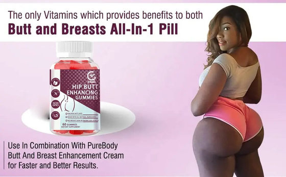 Strawberry Flavor Female Enhancement Gummies for Butt Enlargement Customization