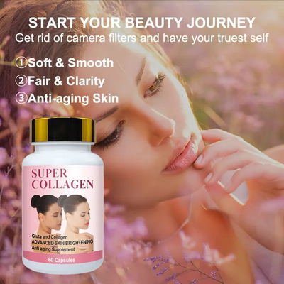 Private Label Collagen Glutathione Pills Vitamin E 400 IU Softgel Capsules for Skin Whitening