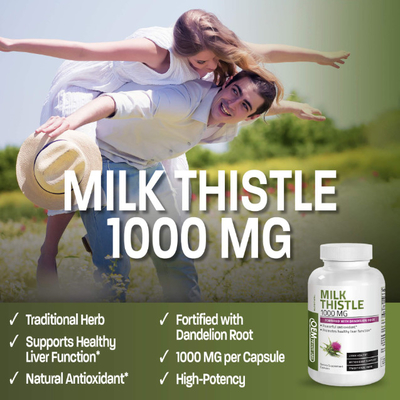 Natural Liver Protection Milk Thistle Capsule 1000mg Customization
