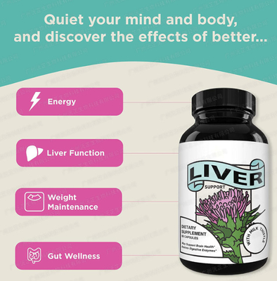 Organic Daily Milk Thistle And Dandelion Supplement Capsules For Improved Liver Health
