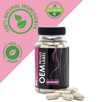 Custom Label Women's Herbal Supplements Bigger Booty Pills Capsules